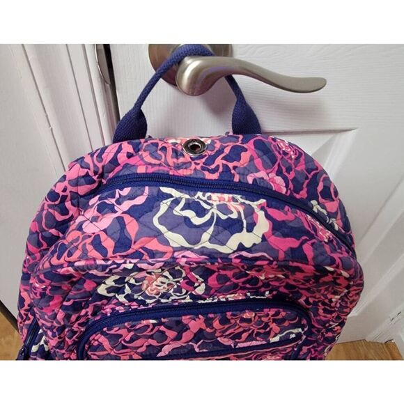 Vera Bradley-Katalina Pink Campus Backpack - Picture 4 of 10